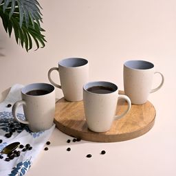 Storepedia Off White 4 Pieces Matte Ceramic Mugs-image-10