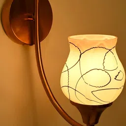 1ST TIME Black & White Printed Glass Traditional Cylinder Wall Lamps Wall Lamps-picture-0