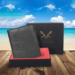 Al Fascino Men Textured Leather Two Fold Wallet-50