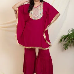 DEEBACO Embroided Tunic With Sharara Co-ords-image-26
