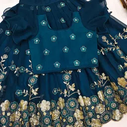 Shoryam Fashion Girls Silk Georgette Ready to Wear Lehenga Choli-picture-42