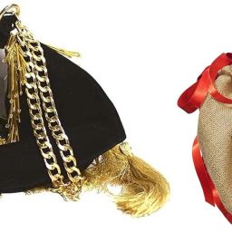 Women Black, Gold, Orange, Gold Potli-image-79