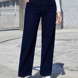 Kotty Women Wide Leg High-Rise Stretchable Jeans-picture-16