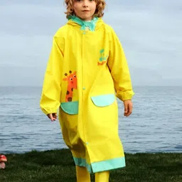 Little Surprise Box LLP Kids Singing Giraffe Knee Length Raincoat-image-75