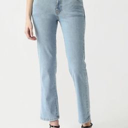 Kraus Jeans Women Straight Fit High-Rise Light Fade Jeans-picture-7