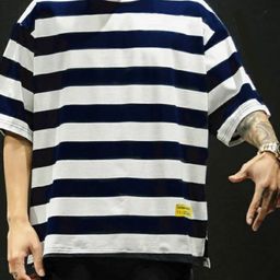 LAUREN ADAMS Men Striped Applique T-shirt-image-93