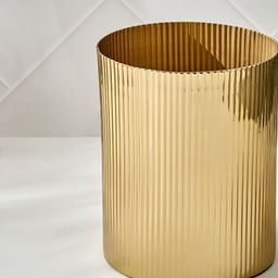 Home Centre Gold-Toned Striped Metal Bathroom Caddy-image-17