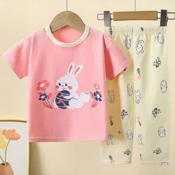 StyleCast x Revolte Girls Printed Short Sleeves Pure Cotton T-shirt With Trousers-picture-25