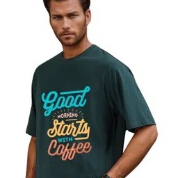 BLUEFICUS Typography Printed Round Neck Bio Finish Slim Fit T-shirt-image-76