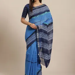 KALINI Geometric Printed Bagh Saree-image-15