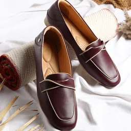 yoho Bliss Women Square Toe Slip-On Loafers-33