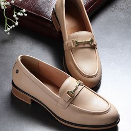 yoho Women Colourblocked PU Slip-On Round Toe Loafers-15