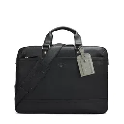 Da Milano Unisex Textured Leather Laptop Bag-image-13