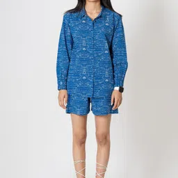Kameez by Pooja Kejriwal Jenzie Printed Pure Cotton Shirt & Shorts-image-87