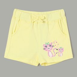 Juniors by Lifestyle Girls Cotton Mid-Rise Floral Printed Shorts-image-1
