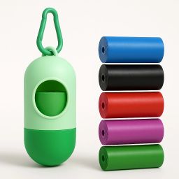 Baby Nappy Garbage Bag Dispenser (1 Capsul and 4 Multi Color Garbage Roll)-image-51
