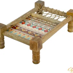 Mango Wood Charpai For Place To Grocery Product Tray-image-15