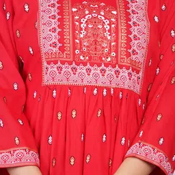 SkyaSia Ethnic Printed Tunic With Gathers In The Front image 5