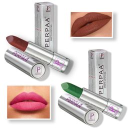 PERPAA Set of 2 Push Button Matte Lipstick 3.5g each - Matte Brown 167 & Natural Pink 305-10
