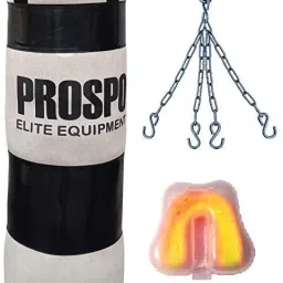 36 inch Filled Canvas Punching Bag with chain and Thickest Mouth Guard (Black) Hanging Bag-image-24