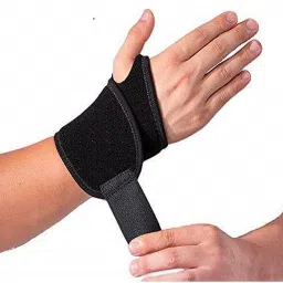 Wrist wrap/Strap Support with Thumb(Pack of ONE), Wrist Band with Velcro closure High Grip, Low Compression, and Breathable. Black Color. Wrist Wrap with Thumb for Men & Women Boys & Girls Wrist Band-image-69