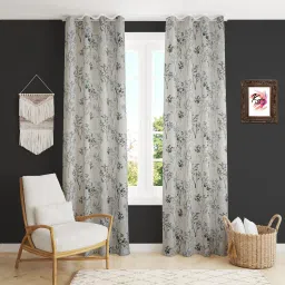 214 cm (7 ft) Velvet Room Darkening Door Curtain (Pack Of 2)-image-46
