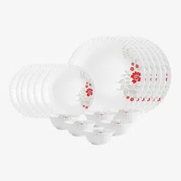 Pack of 18 Opalware Dazzle 18pcs Dinner Set -Scarlet Bliss Dinner Set-image-29