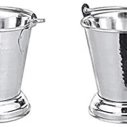 Stainless Steel Mini Bucket Balti for Serving Dal, Vegetable Raita bucket 500 ml Gravy Bucket Serving Set-25
