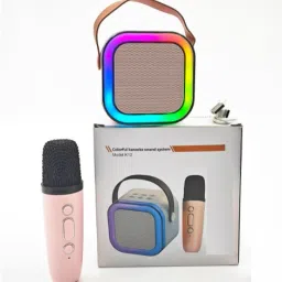 kammateswara Karaoke Machine Bluetooth Speaker with Wireless Microphone and Dynamic Lights image 3