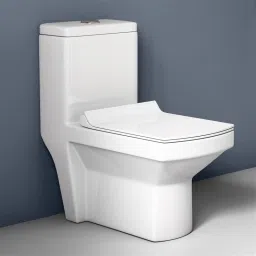 Commode for Toilet/Ceramic One Piece Toilet/Rimless Washdown Flush Commode with Soft Closing Toilet Seat - S Trap Outlet (APS-2003) Western Commode-2