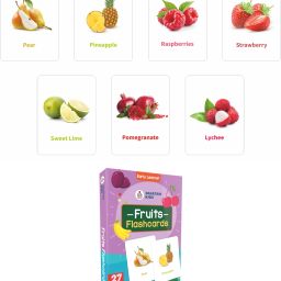 spartan kids Number,Fruit,Vegetables and Alphabet Flash Cards For Kids(set of 4) image 3
