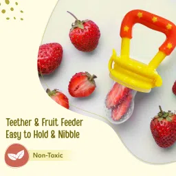 luvlap Joystar Silicone Food/Fruit Nibbler with Extra Mesh, Soft Pacifier & feeder Feeder image 3