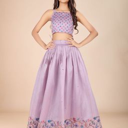 Tasarika Girls Printed Ready to Wear Lehenga &-image-9