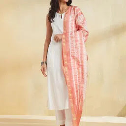 Fabindia Tie & Dye Cotton Silk Dupatta-picture-53