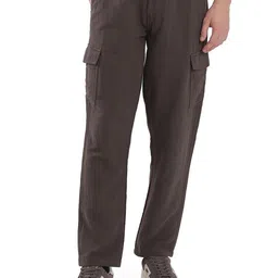 RARE RABBIT Men Cotton Mid-Rise Loose Fit Cargo Trousers-picture-16