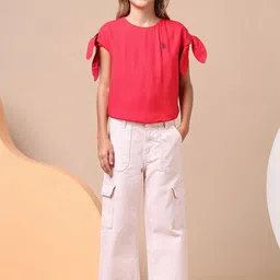 U.S. Polo Assn. Kids Girl Mid-Rise Wide Leg Clean Look Stretchable Jeans-picture-47