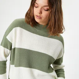 Koton Women Striped Pullover-image-43