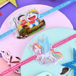 CraftVatika Kids Set Of 2 Magnet Rakhi Gift Set-image-76