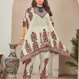 PIRRA DESIGNS Ethnic Motifs Print Kimono Sleeve Kaftan Dress-image-39