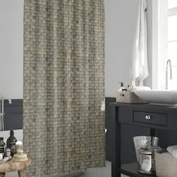 ArtzFolio Grey Printed Waterproof Shower Curtain-84