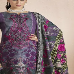 DRAVINAM Trends Floral Printed Pashmina Unstitched Dress Material-image-84