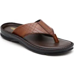 Kelsey Men Tan Open Toe Leather Sippers-image-92