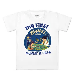 Arvesa Kids Typography Printed Applique T-shirt-picture-4