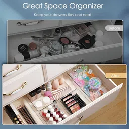 Aura Transparent Set of 6 Regular Drawer Organiser Organisers image 4