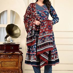 Divsy Fashion Women Ethnic Motifs Printed Regular Kurta with Pyjamas & With Dupatta-picture-5