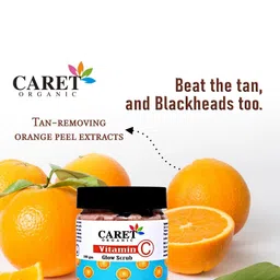 CARET ORGANIC Set Of 2 Haldi & Chandan Face Pack & Vitamin C Glow Scrub - 100 g Each image 2