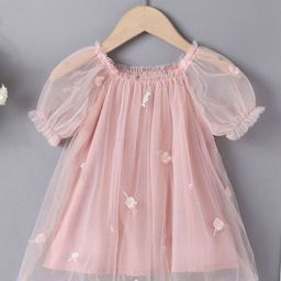 LULU & SKY Embellished Puff Sleeve A-Line Dress-27