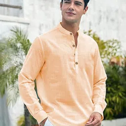 APEKTRA Men Roll-Up Sleeve Short Kurta-30