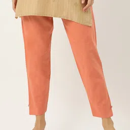 Ms.Lingies Women Relaxed Fit Mid-Rise Flat-Front Anti Fit Trousers-image-77