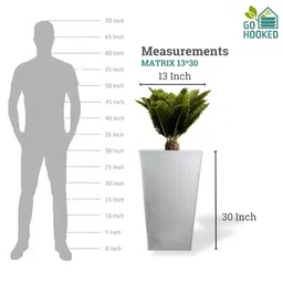 Go Hooked White Textured Planters With Tray image 3